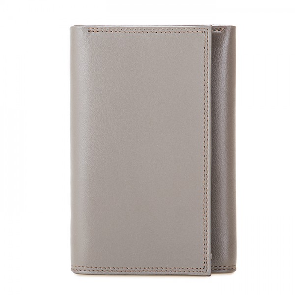 Mywalit Portafoglio da uomo Tri-fold con zip Nappa Fumo Ultimi tre giorni