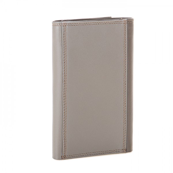 Mywalit Portafoglio da uomo Tri-fold con zip Nappa Fumo Ultimi tre giorni