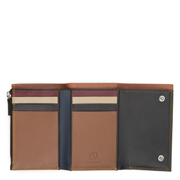 Mywalit Portafoglio da uomo Tri-fold con zip Nappa Bosco Latest stili