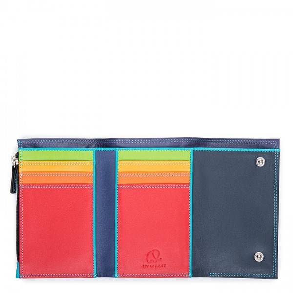 Mywalit Portafoglio da uomo Tri-fold con zip Nappa Black Pace Ultimo giorno