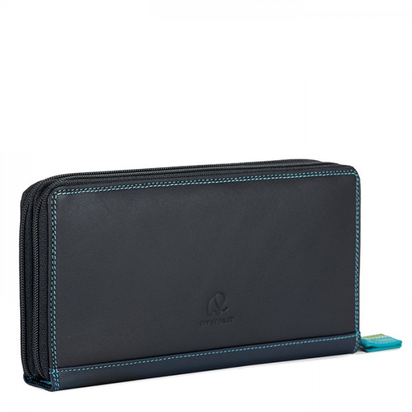 Mywalit Portafoglio con doppia zip grande Black Pace 50% di sconto per tempo limitato