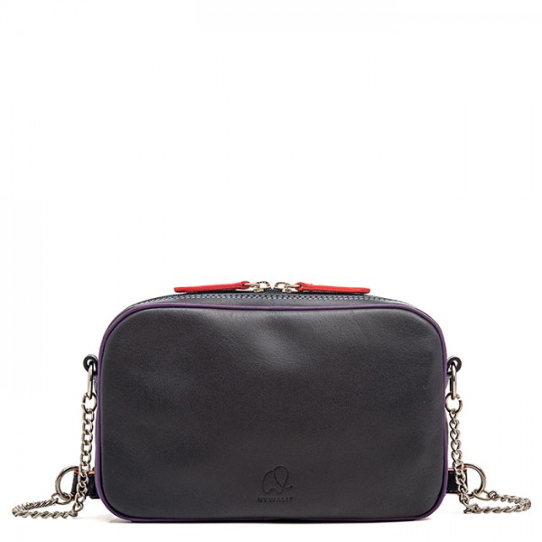 Mywalit Borsa a Tracolla in Pelle Piccola Black Pace Promozione