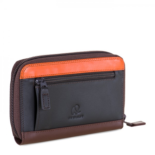 Mywalit Portafoglio Medio in Pelle con Zip Cacao Fornitura limitata