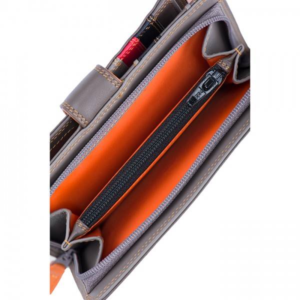 Mywalit Portafoglio con bottone a pressione grande Fumo Bestseller