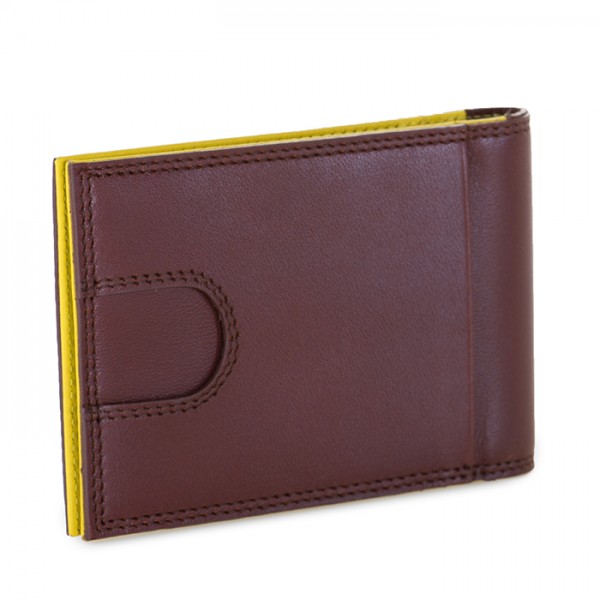 Mywalit Portafoglio da uomo Bi-fold con Portacarte Marrone-Giallo Comprane uno, ottenene uno gratis