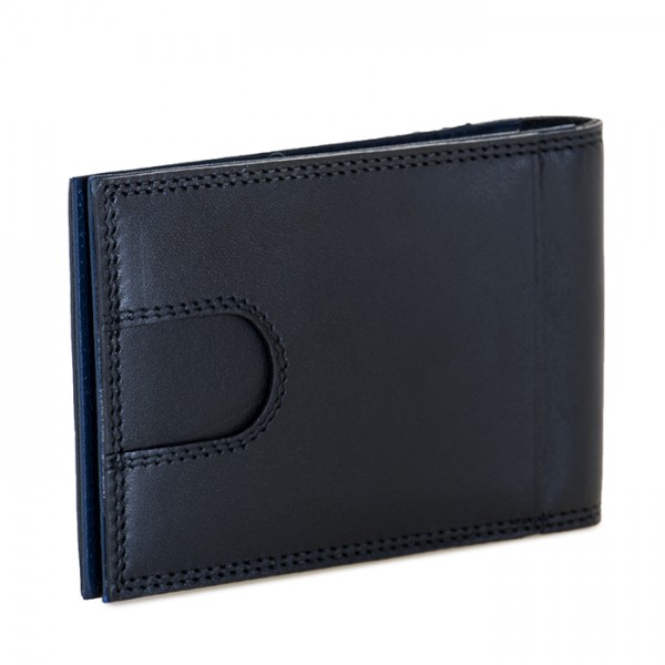 Mywalit Portafoglio da uomo Bi-fold con Portacarte Nero-Blu Offerte giornaliere