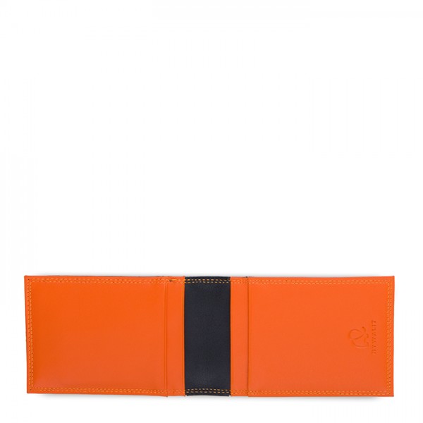Mywalit Portafoglio da uomo Bi-fold con Portacarte Nero-Arancione Offerte speciali