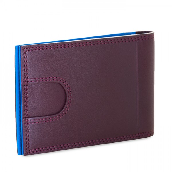 Mywalit Portafoglio da uomo Bi-fold con Portacarte Prugna-Celeste Sconti VIP