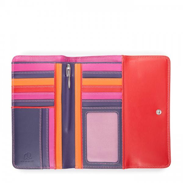Mywalit Portafoglio a tre ante con zip Sangria Multi Negozio