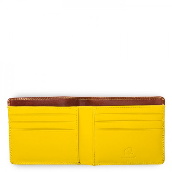 Mywalit Portafoglio da uomo standard E/W con tecnologia RFID Marrone-Giallo Officina