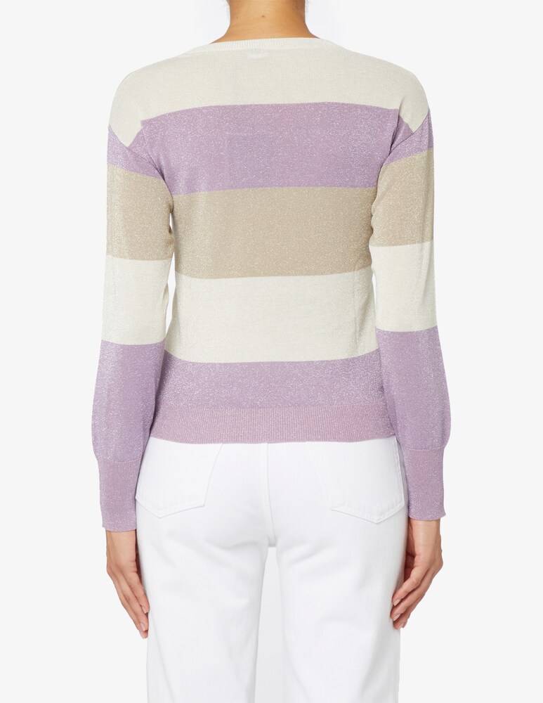 EMME Marella Picasso maglione in lurex bande orizzontale Fino Al -60%