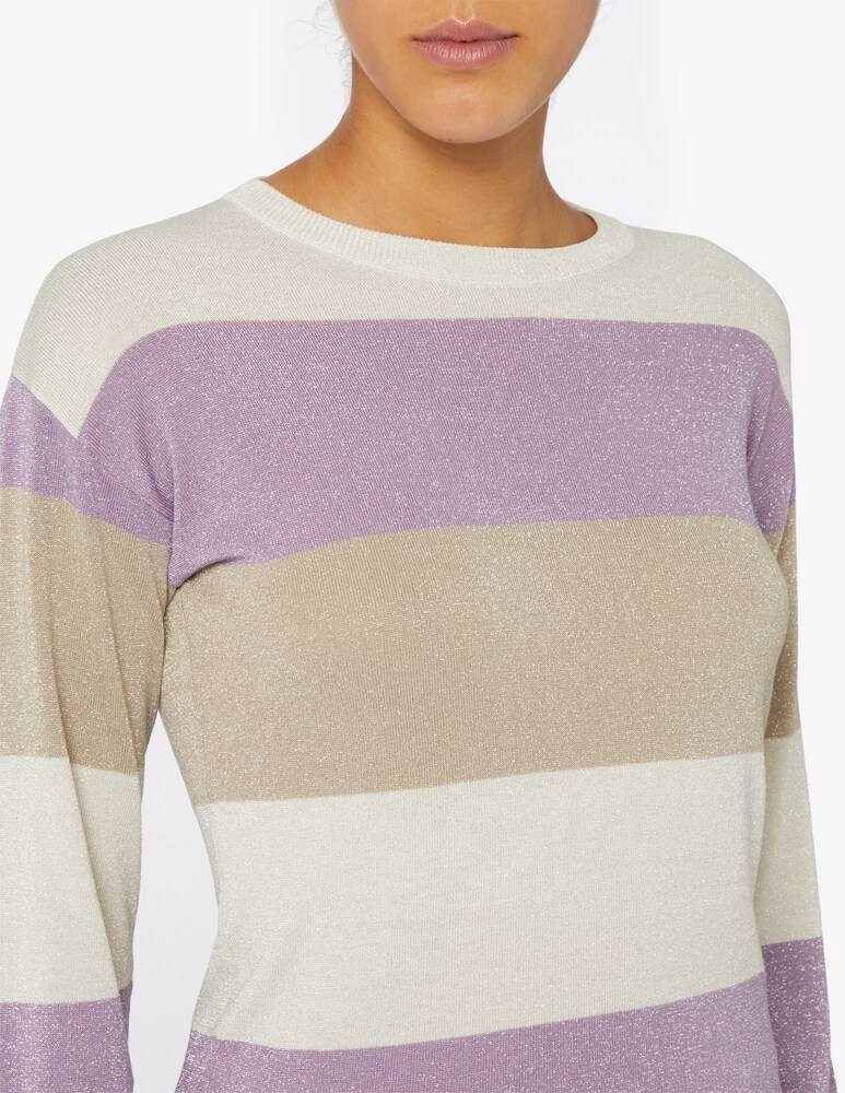 EMME Marella Picasso maglione in lurex bande orizzontale Fino Al -60%