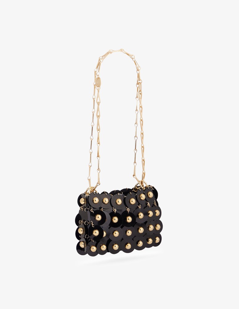 Rabanne Borsa Black Sparkle Nano Sphere Sconto