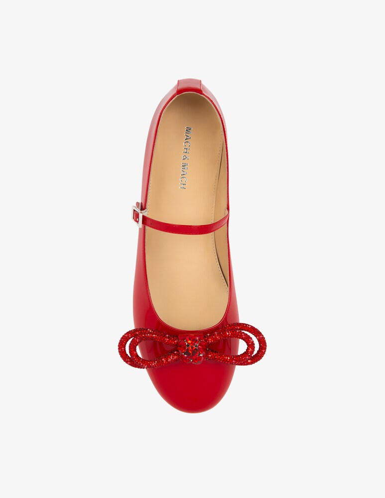 Mach & Mach Ballerine in vernice con doppio fiocco Vendite Flash