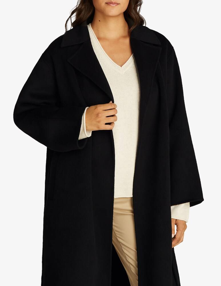 Calvin Klein Cappotto vestaglia lungo con cintura in lana Outlet