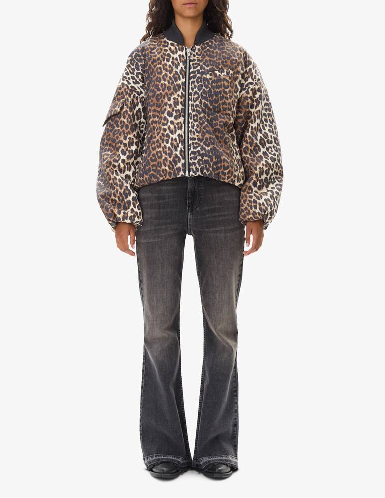 Ganni Giacca bomber leopardata Vendita Economica