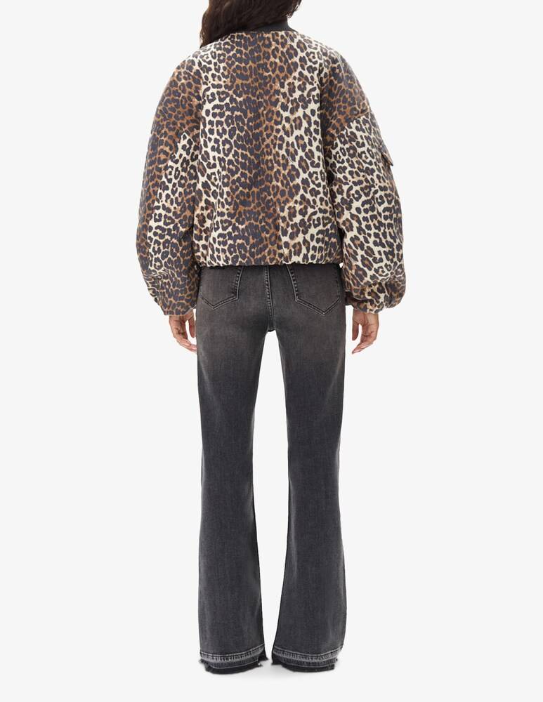 Ganni Giacca bomber leopardata Vendita Economica