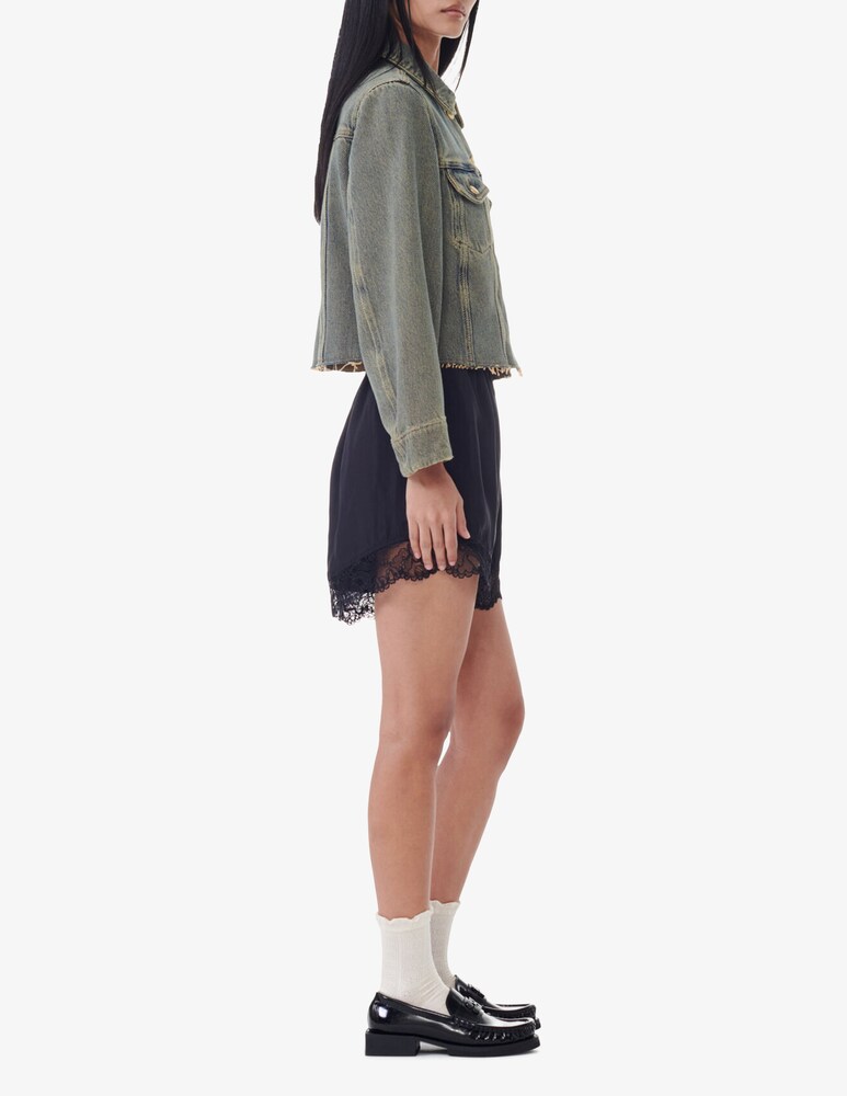 Ganni Shorts in habotai di viscosa elasticizzato Qualità Garantita