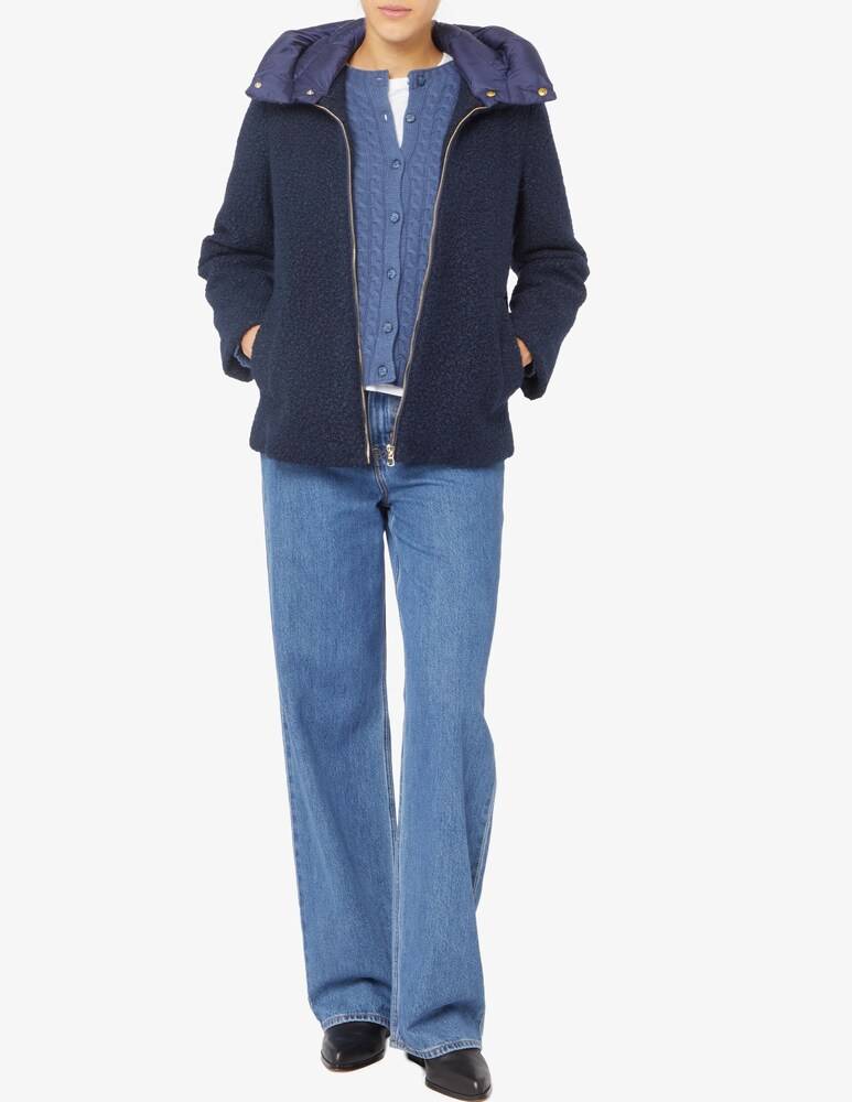 EMME Marella Whool ricciolino zip cappuccio Sconto