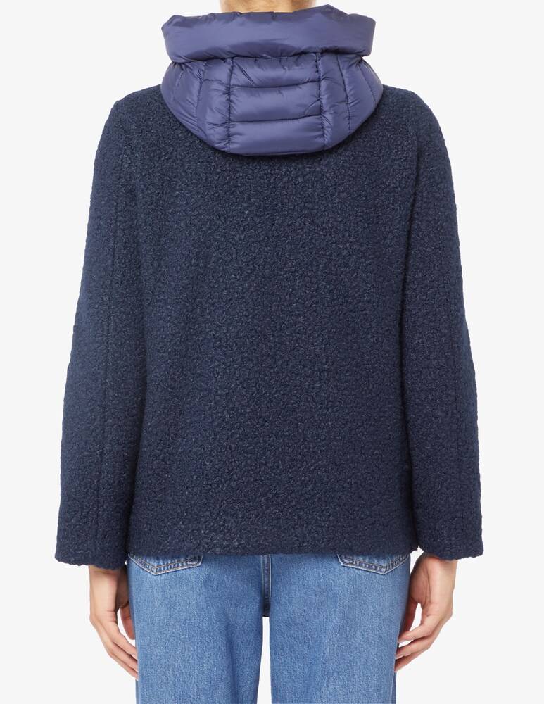 EMME Marella Whool ricciolino zip cappuccio Sconto