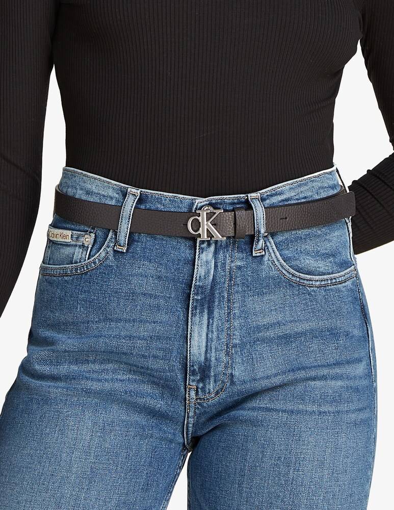 Calvin Klein Jeans Cintura mono plaque in pelle 25mm Promozione Limitata