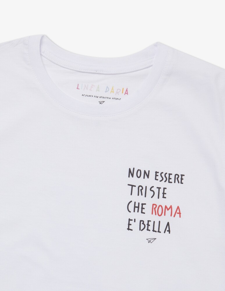 Linea Daria T-shirt Non essere triste che Roma è bella Saldi