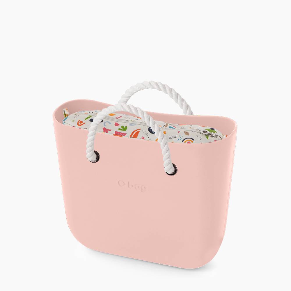 O bag mini rosa smoke doodle Vendita
