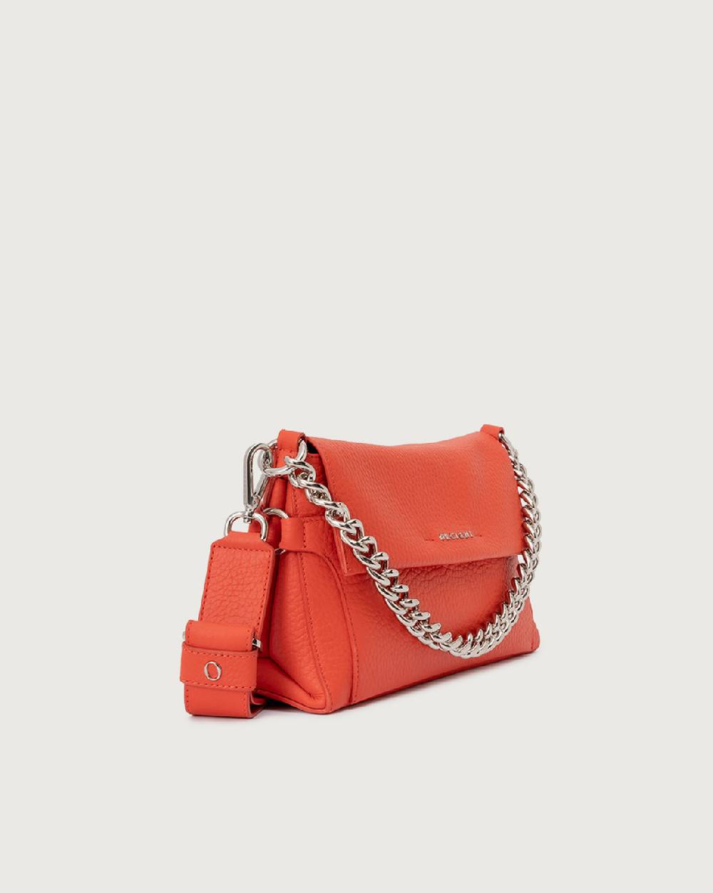 Orciani Borsa a spalla Missy Longuette Soft in pelle con catena e tracolla Vendite Flash