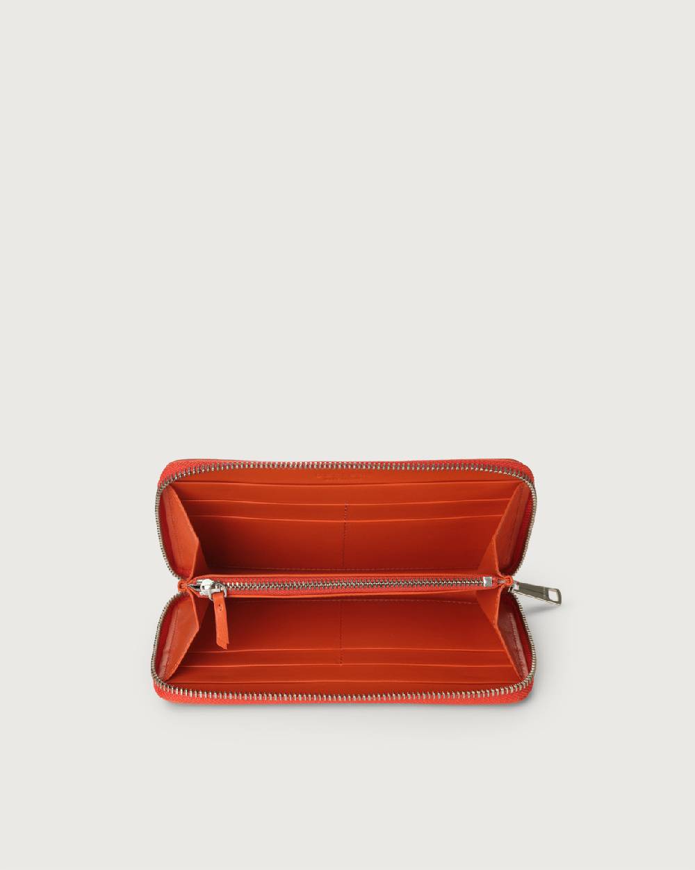 Orciani Portafoglio grande Liberty in pelle con zip Presa