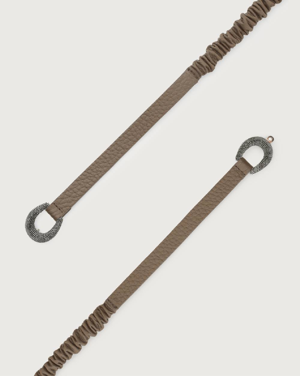 Orciani Cintura Soft in pelle elasticizzata con fibbia ad incastro 1,5 cm Nuova