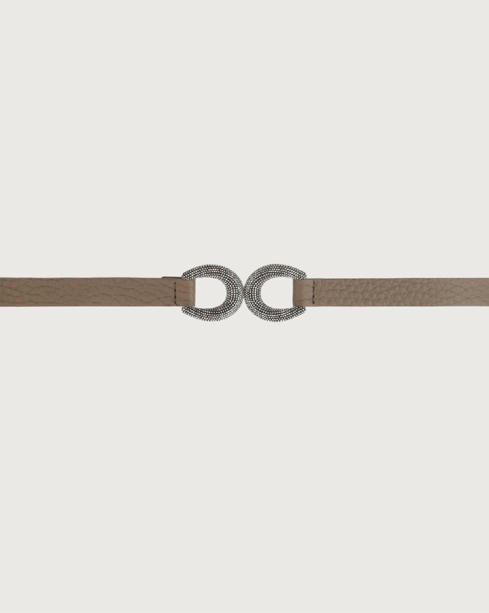 Orciani Cintura Soft in pelle elasticizzata con fibbia ad incastro 1,5 cm Nuova