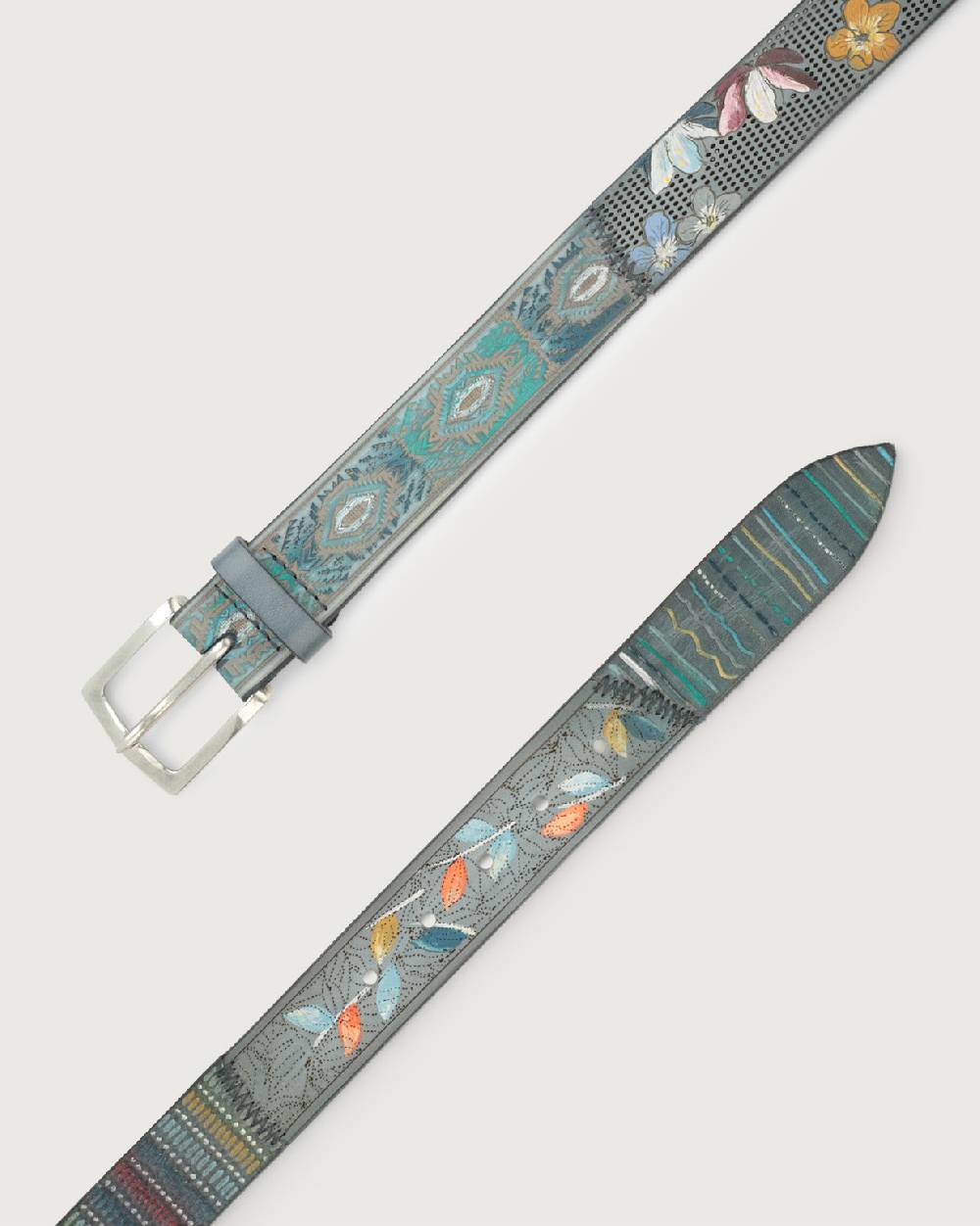 Orciani Cintura Patch Stain in pelle Nuovo