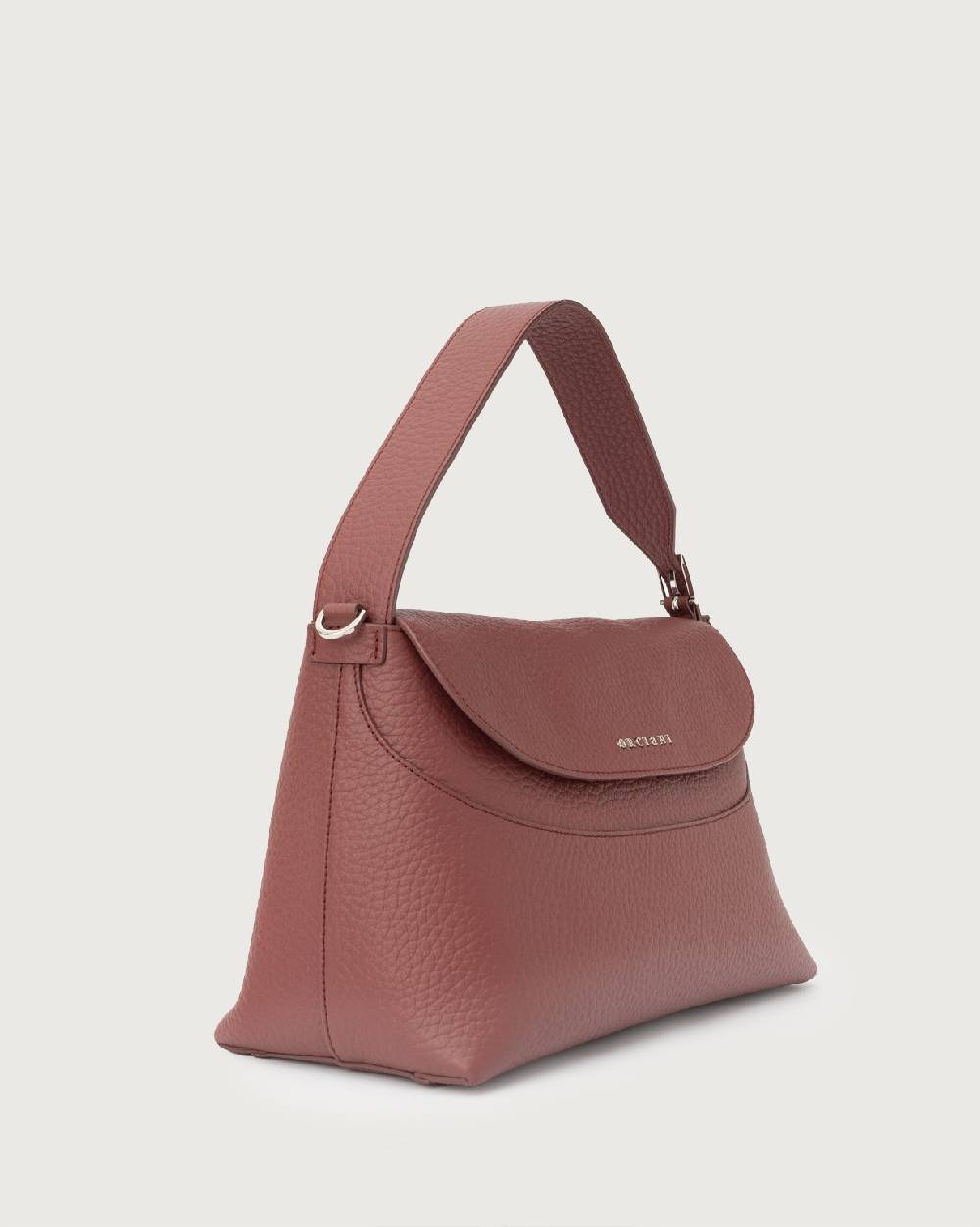 Orciani Borsa a spalla Nana Soft in pelle martellata con tracolla Shopping Online
