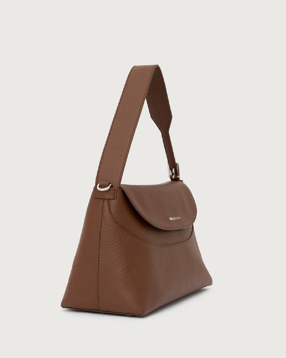 Orciani Borsa a spalla Nana Soft in pelle martellata con tracolla Prezzo Ridotto