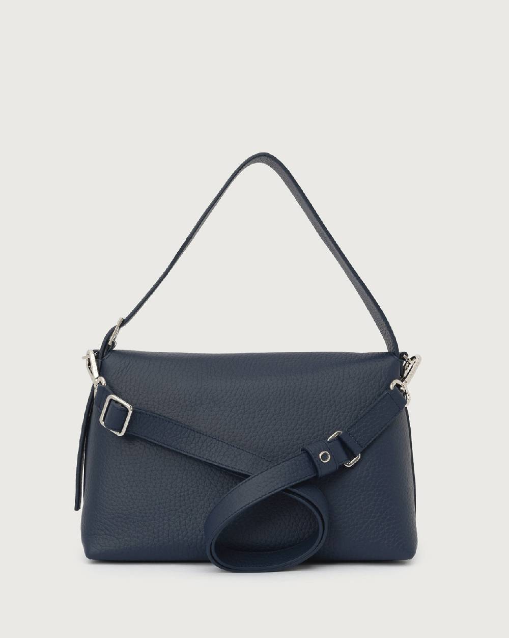 Orciani Borsa a spalla Nana Soft in pelle martellata con tracolla Sottocosto