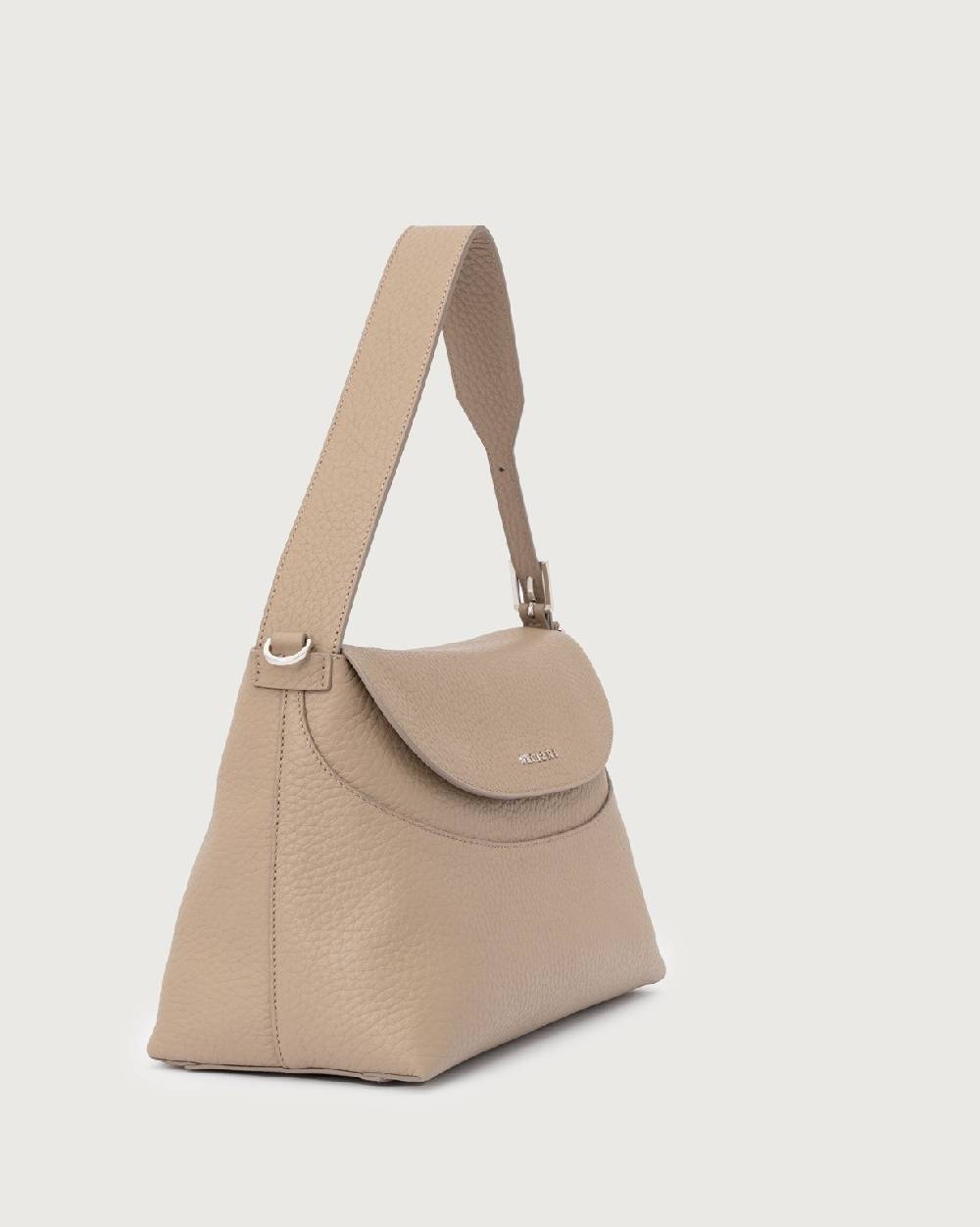 Orciani Borsa a spalla Nana Soft in pelle martellata con tracolla Convenienza