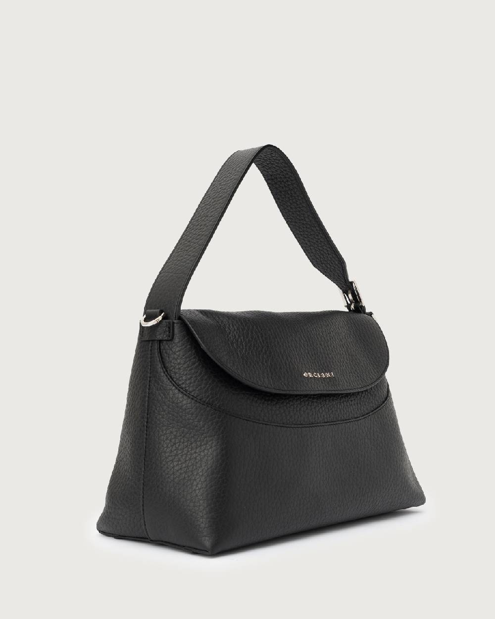 Orciani Borsa a spalla Nana Soft in pelle martellata con tracolla Sconto