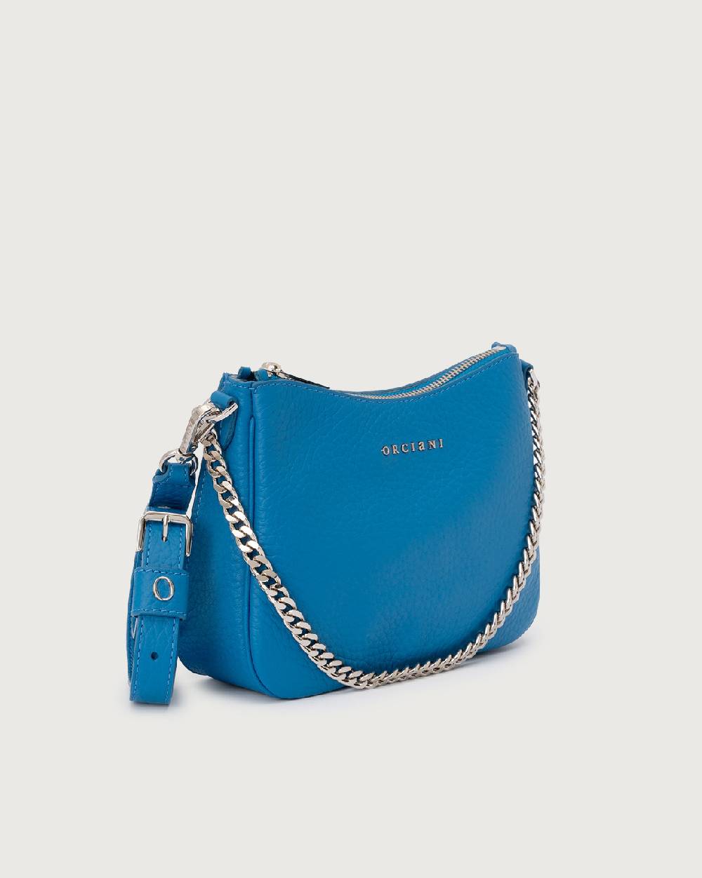 Orciani Borsa crossbody mini New Moon Soft in pelle martellata Vendite Flash