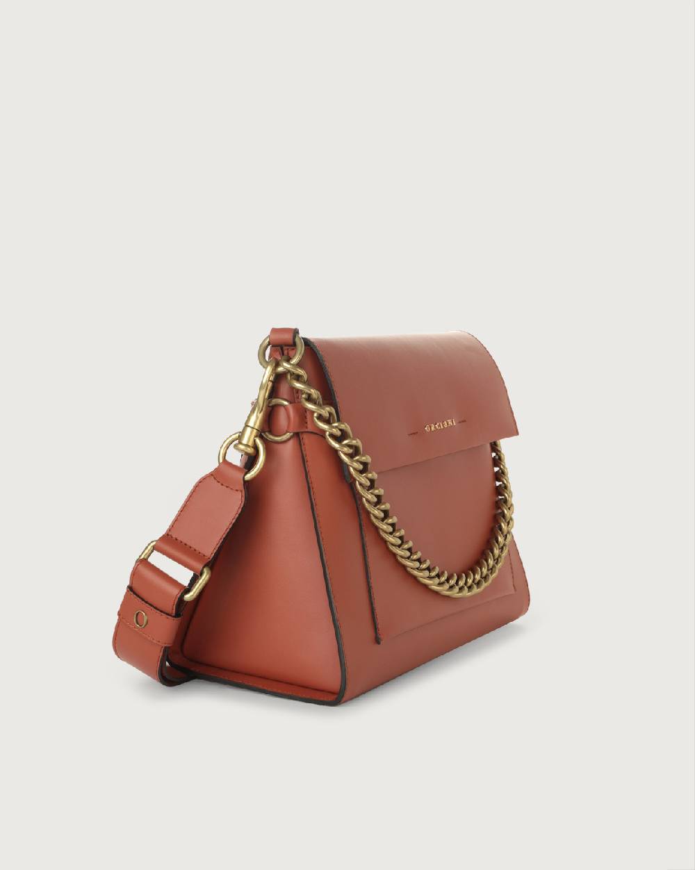 Orciani Borsa a spalla Missy Couture in pelle con catena e tracolla Consegna Veloce