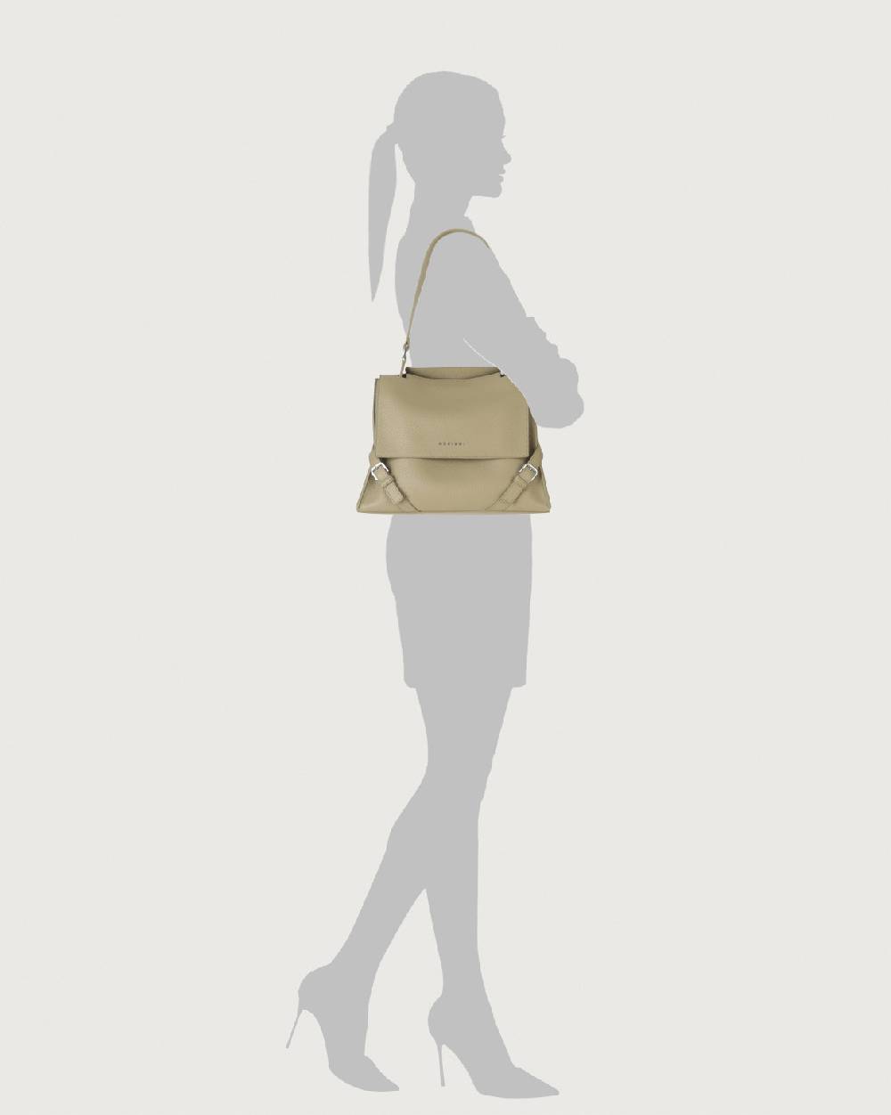 Orciani Borsa Sveva Sense Media a spalla in pelle con tracolla Offerta