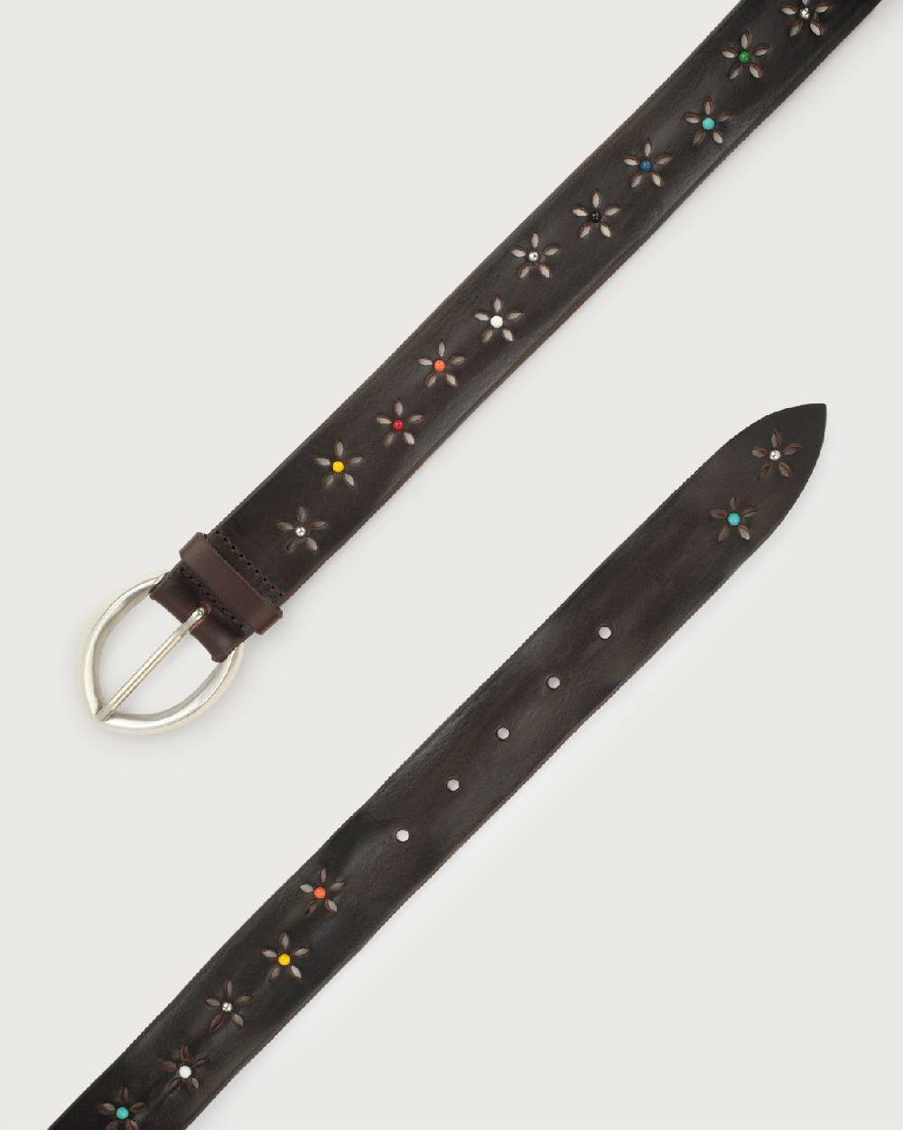 Orciani Cintura Bull Soft B in cuoio con borchie Vendita Economica