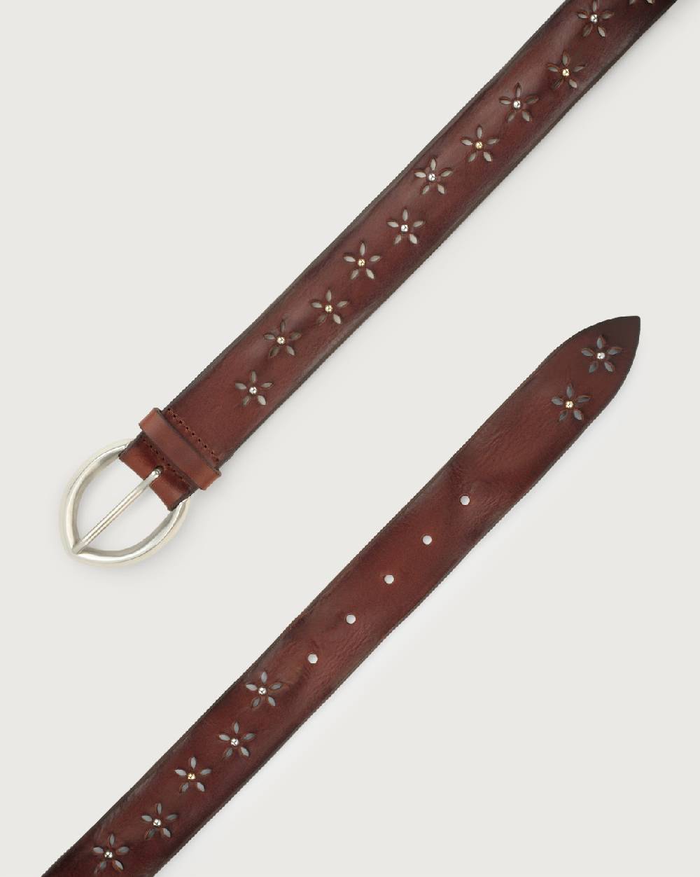 Orciani Cintura Bull Soft A in cuoio con borchie Saldi Di Fabbrica