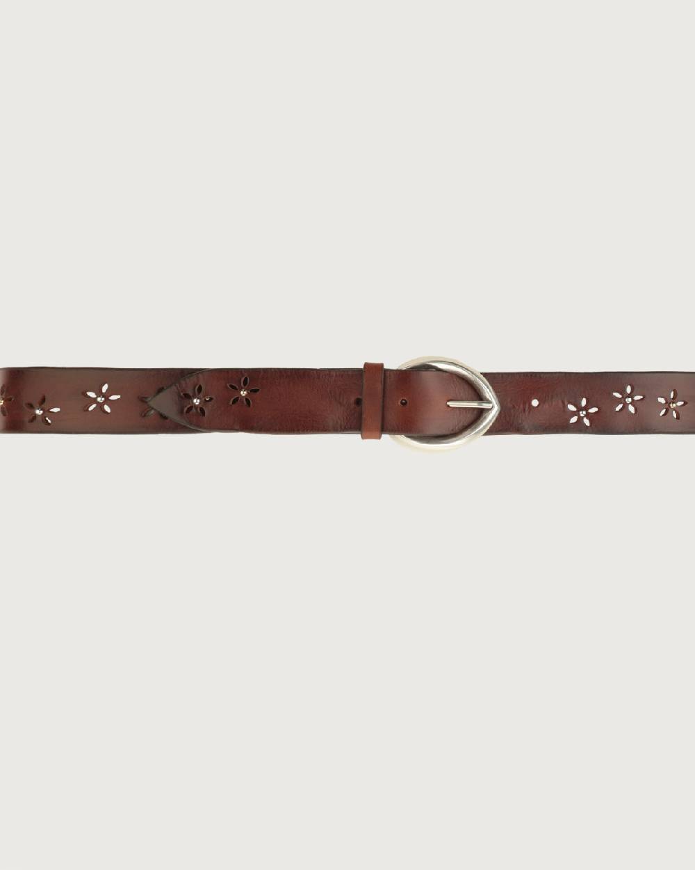 Orciani Cintura Bull Soft A in cuoio con borchie Saldi Di Fabbrica