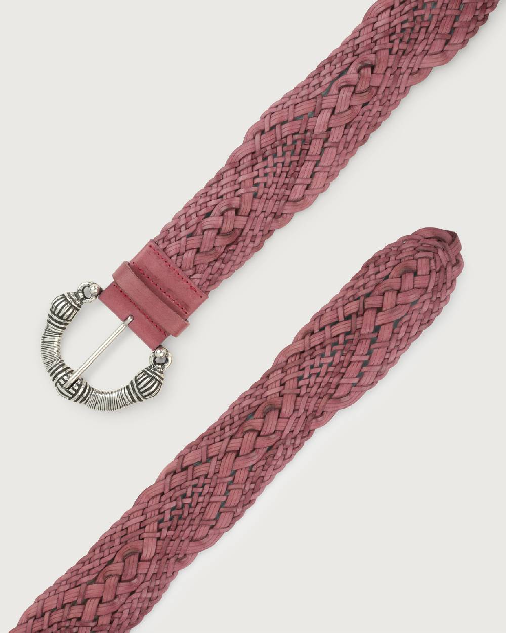Orciani Cintura intrecciata Masculine in cuoio 5,5 cm In Saldo