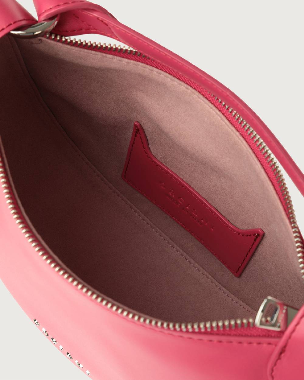 Orciani Mini Bag Dumpling Vanity in pelle con tracolla Vendita Calda