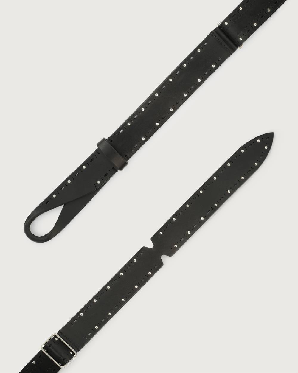 Orciani Cintura Nobuckle Bull Soft in cuoio con micro-borchie Acquista Ora