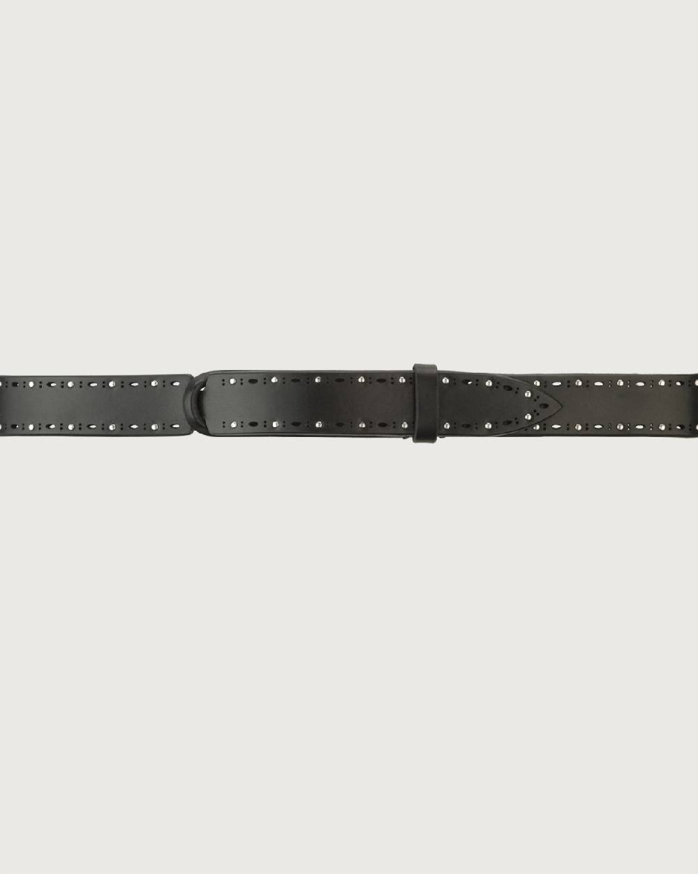 Orciani Cintura Nobuckle Bull Soft in cuoio con micro-borchie Acquista Ora