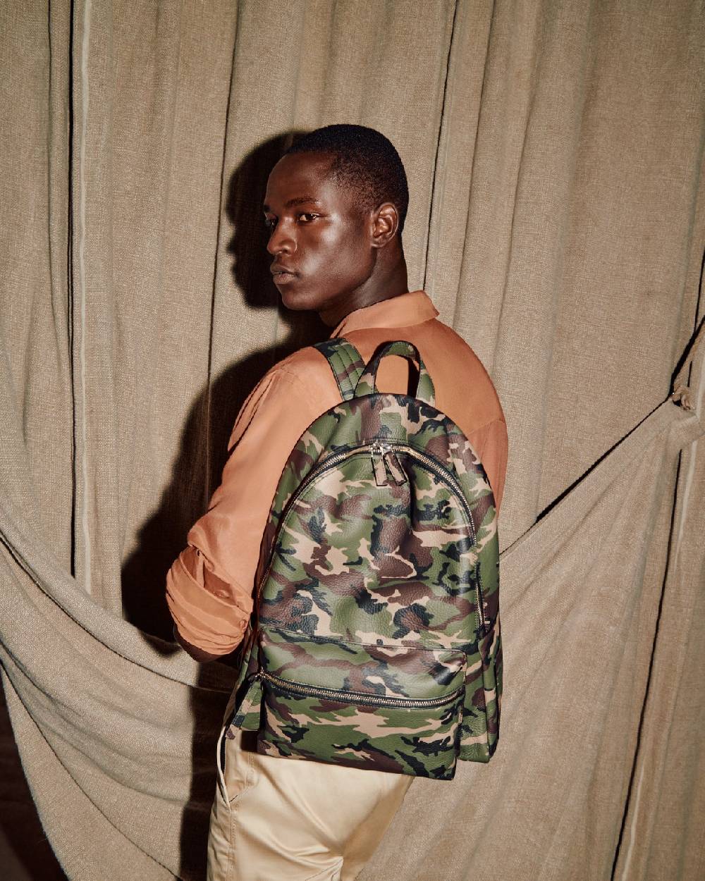 Orciani Zaino Camouflage in pelle Offerta