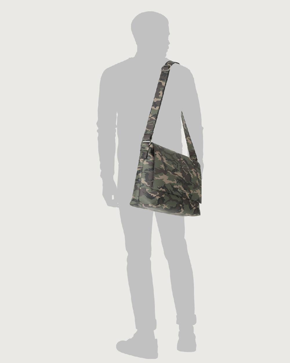 Orciani Borsa messenger Camouflage in pelle Vendita