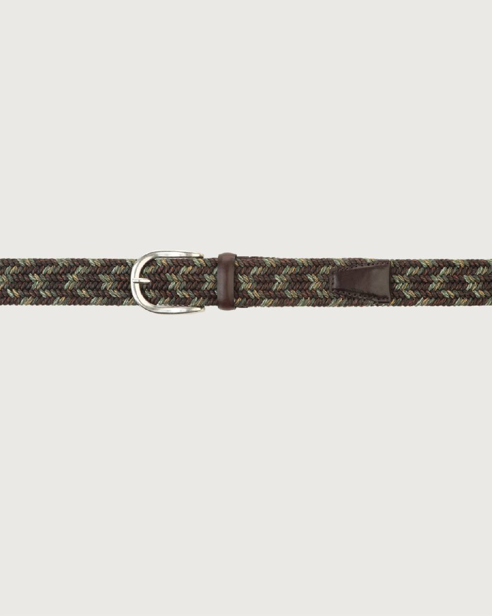 Orciani Cintura elasticizzata Fade Elast in lino e cuoio I Più Venduti